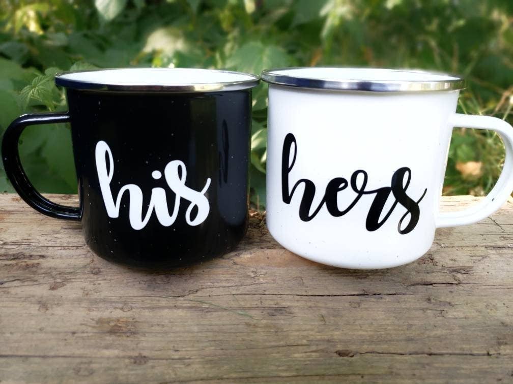 Argent Mariage Anniversaire son & Hers mugs